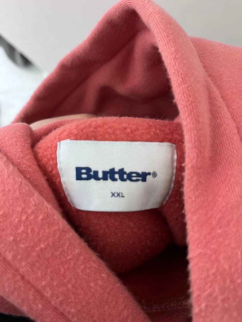 Butter フード付きスウェットシャツ XXL ピンク