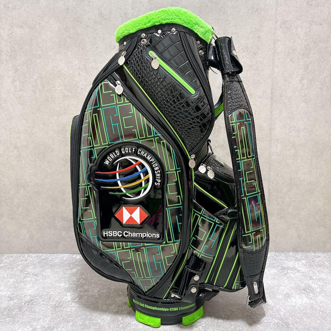 限定 WGC キャディバッグ 世界ゴルフ選手権 CB-3070C ワニ革調　9型