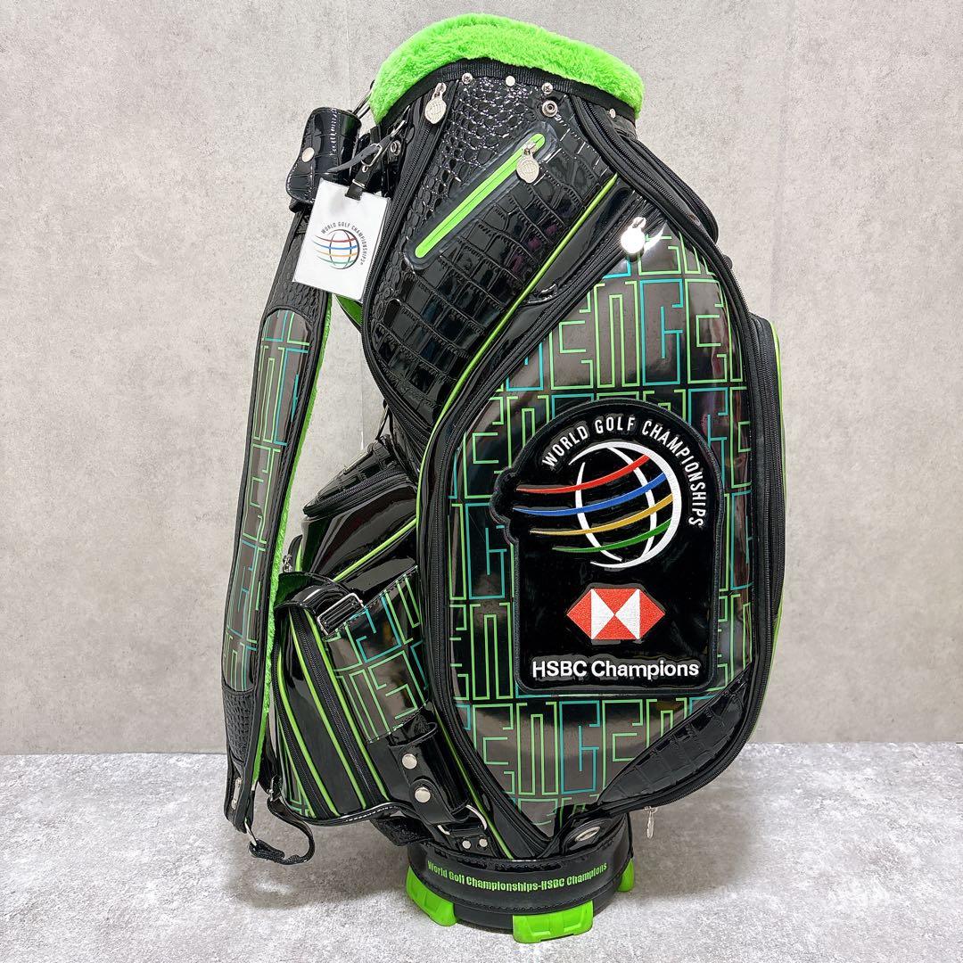 限定 WGC キャディバッグ 世界ゴルフ選手権 CB-3070C ワニ革調　9型