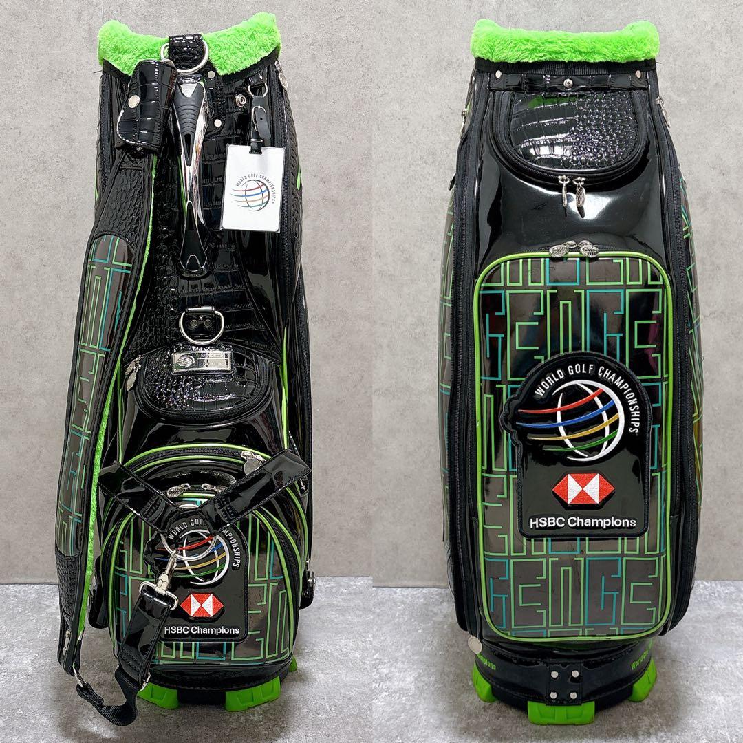 限定 WGC キャディバッグ 世界ゴルフ選手権 CB-3070C ワニ革調　9型