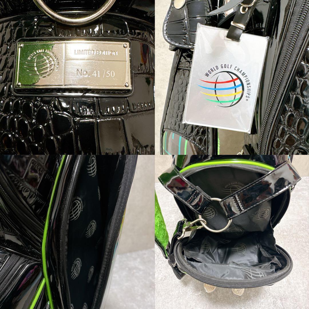 限定 WGC キャディバッグ 世界ゴルフ選手権 CB-3070C ワニ革調　9型