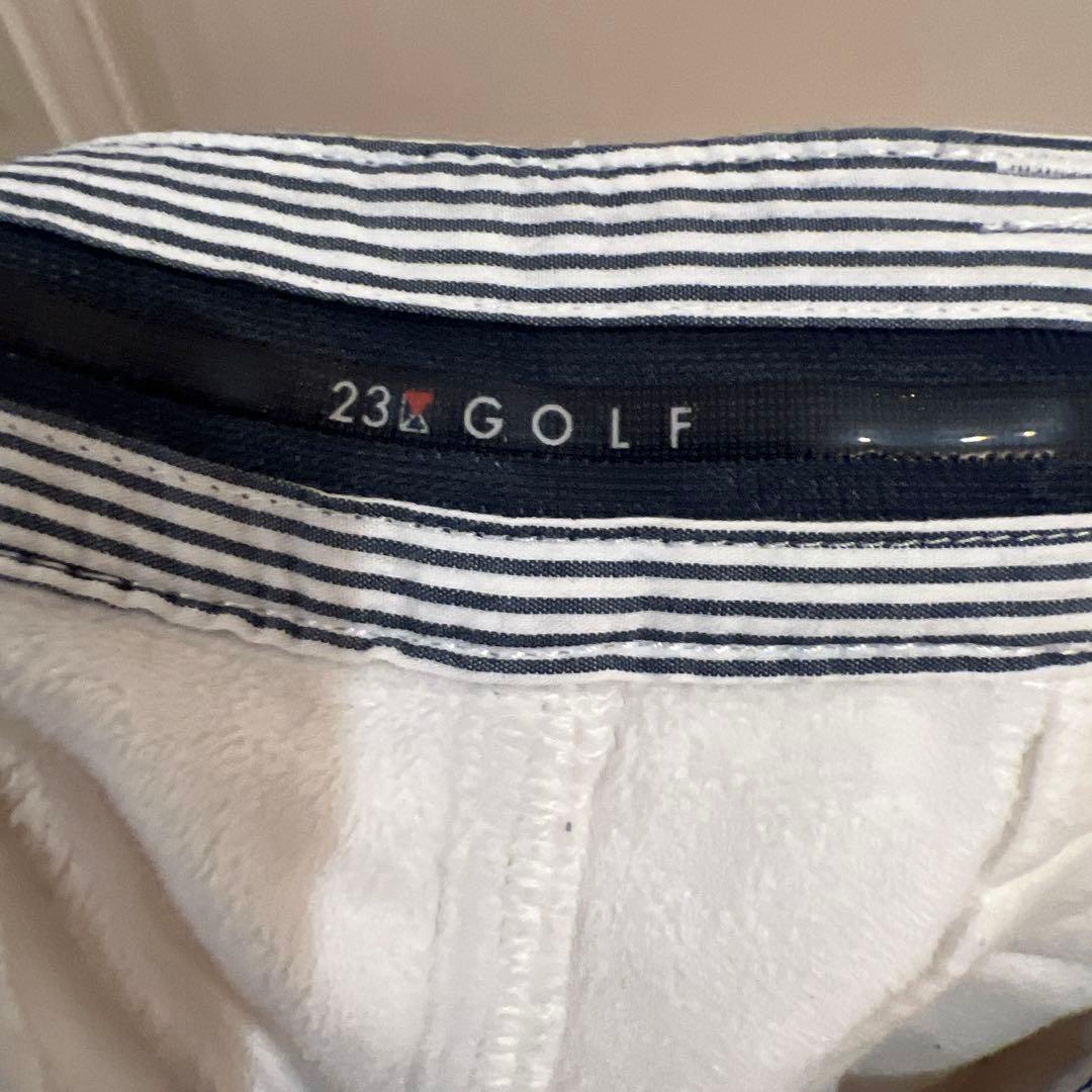 23区ホワイト 裏起毛ゴルフパンツ レディース ストレッチ