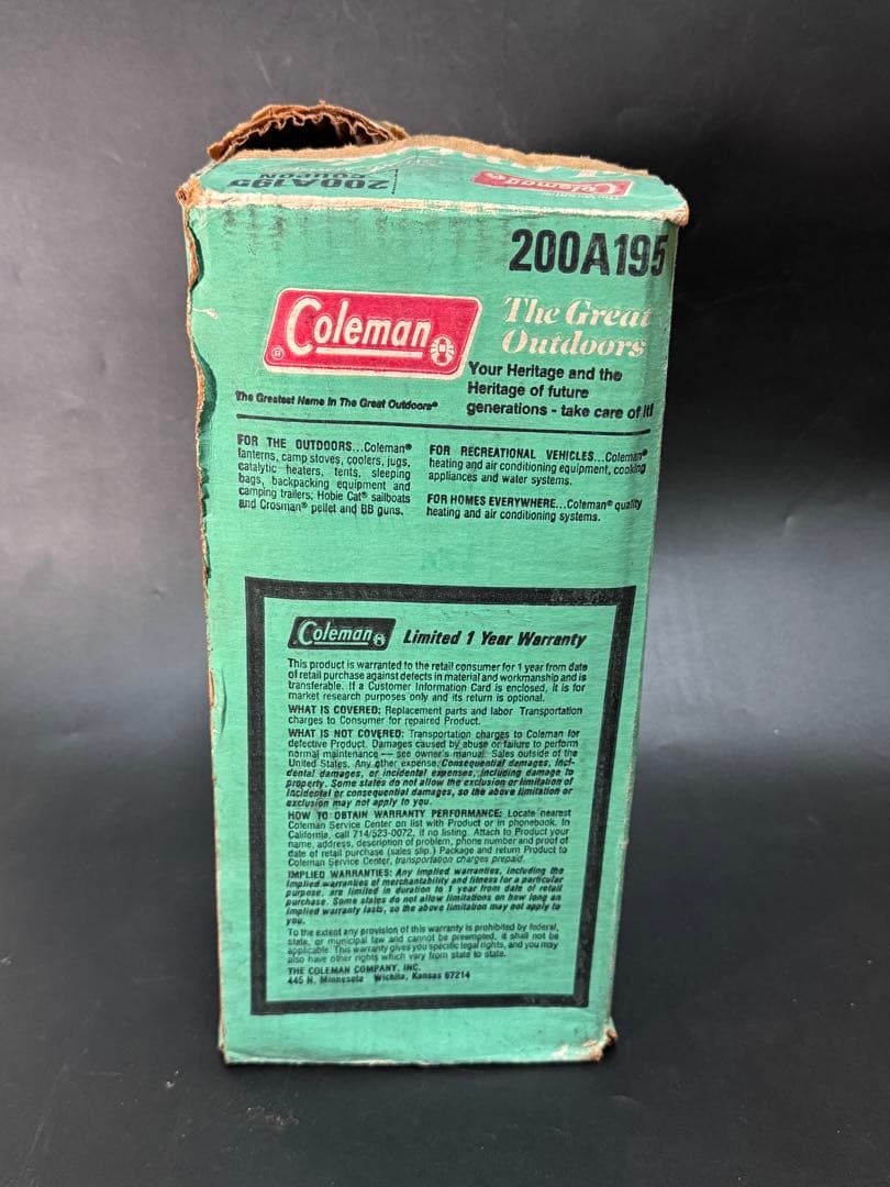 Coleman コールマン 200A195 ランタン　1978年 6月