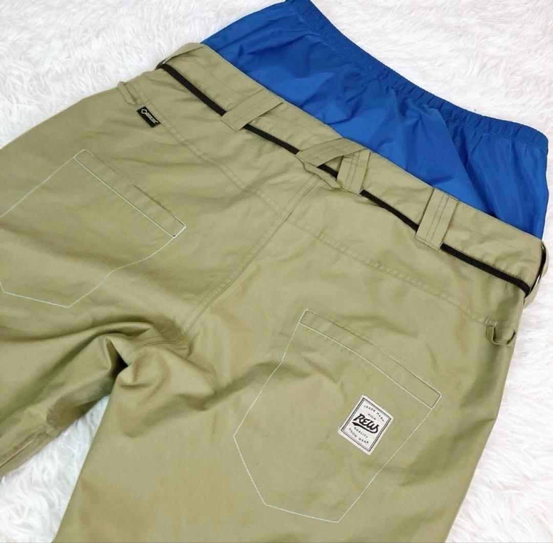 【大幅値下げ！】REW スノボ パンツ GORE-TEX カーキ XL