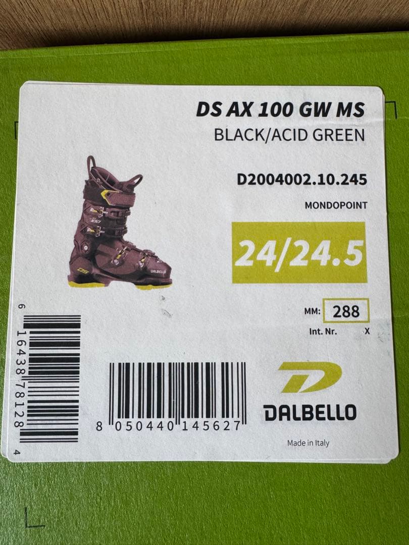 スキー DALBELLO DS AX 100 GW MS 24/24.5