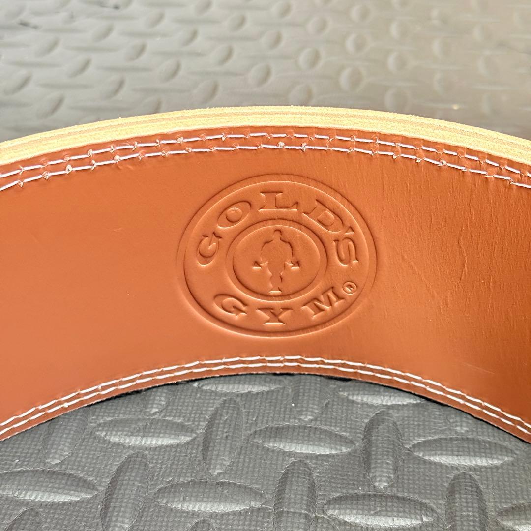 GOLD'S GYM プロレザーベルト Mサイズ トレーニングベルト 本革