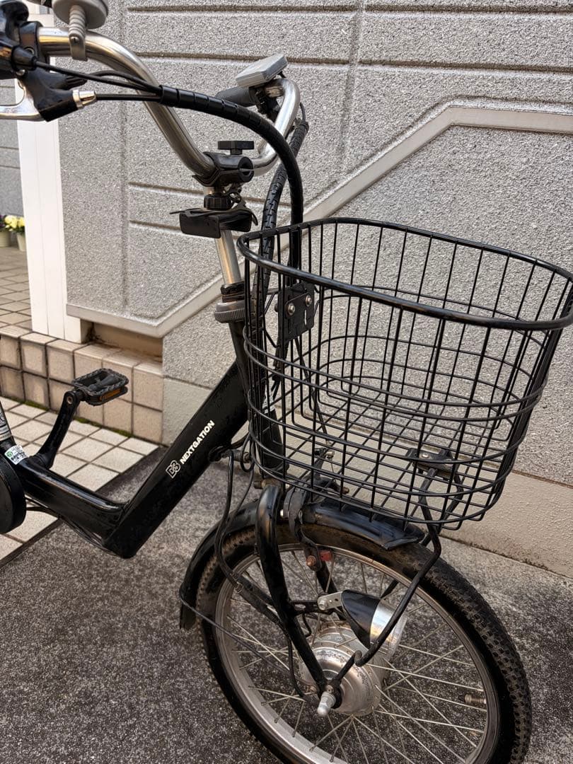 電動アシスト自転車 ブラック 前カゴ付き