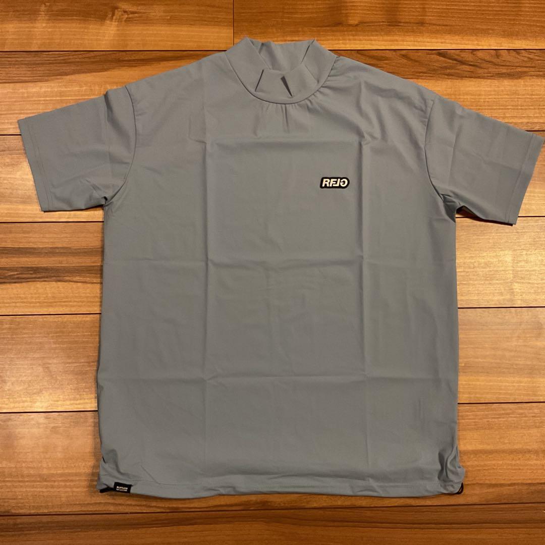 RFLG BACK LOGO MOCK NECK TEE サイズXLブルーグレー
