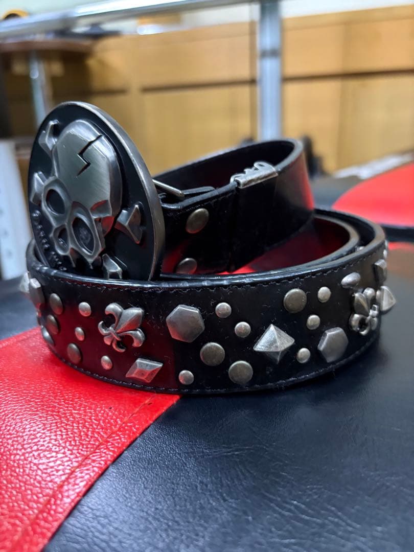ダンスウィズドラゴン　DWD ゴルフ　スカルデザイン レザー　ベルト