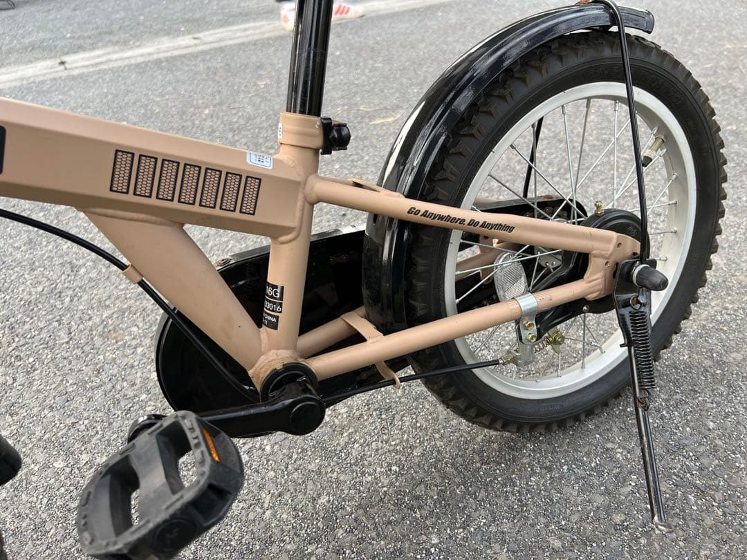 直接引取歓迎(湘南) Jeep 16インチ 自転車 JE-16G サンドベージュ