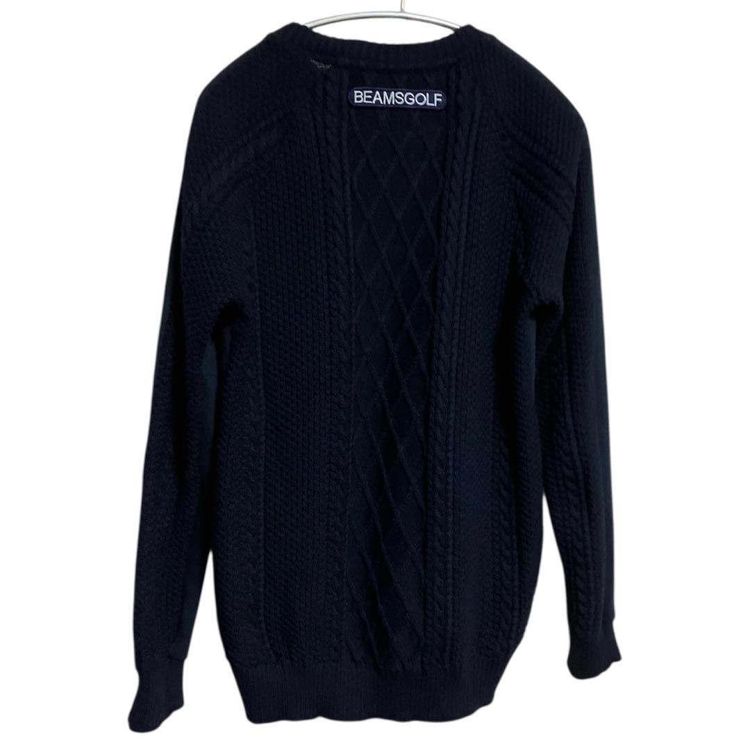 BEAMS GOLF ニットトレーナー ネイビー