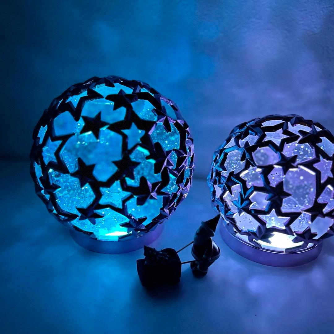 LUMIDAクリスマス　グリッターウォーターボール新品未使用品 大小2個　ピンク