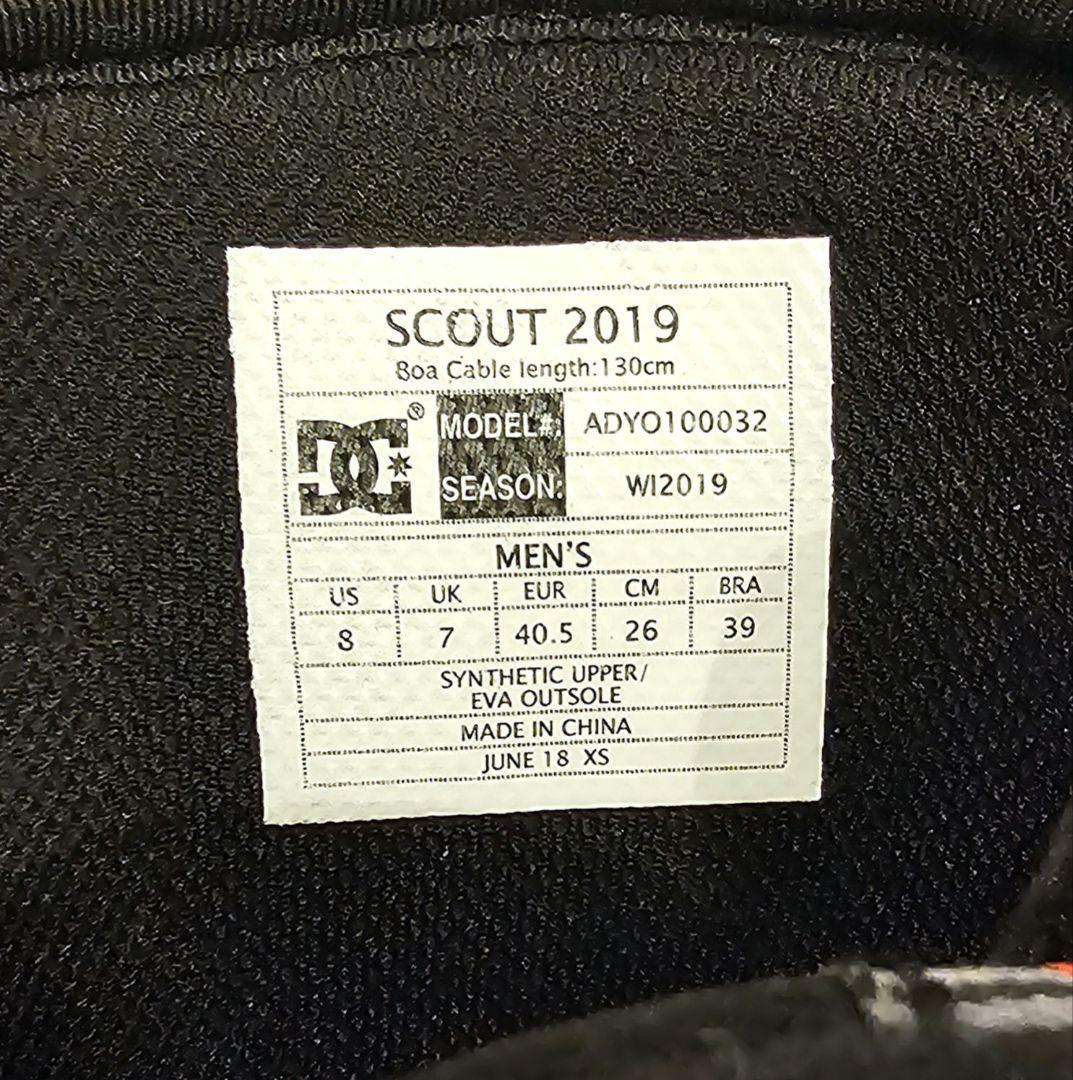 DC SCOUT WHT/BLK 26.0cm BOA スノボ ブーツ ダイヤル