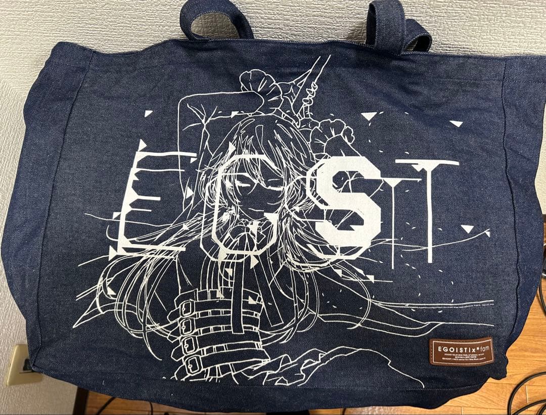 EGOIST プリントサイン入りデニムバッグ　数量限定品