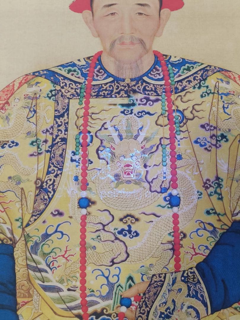 【康熙画像】 中国画 掛け軸 水墨画 和室 玄関 茶室 壁掛け 美術品