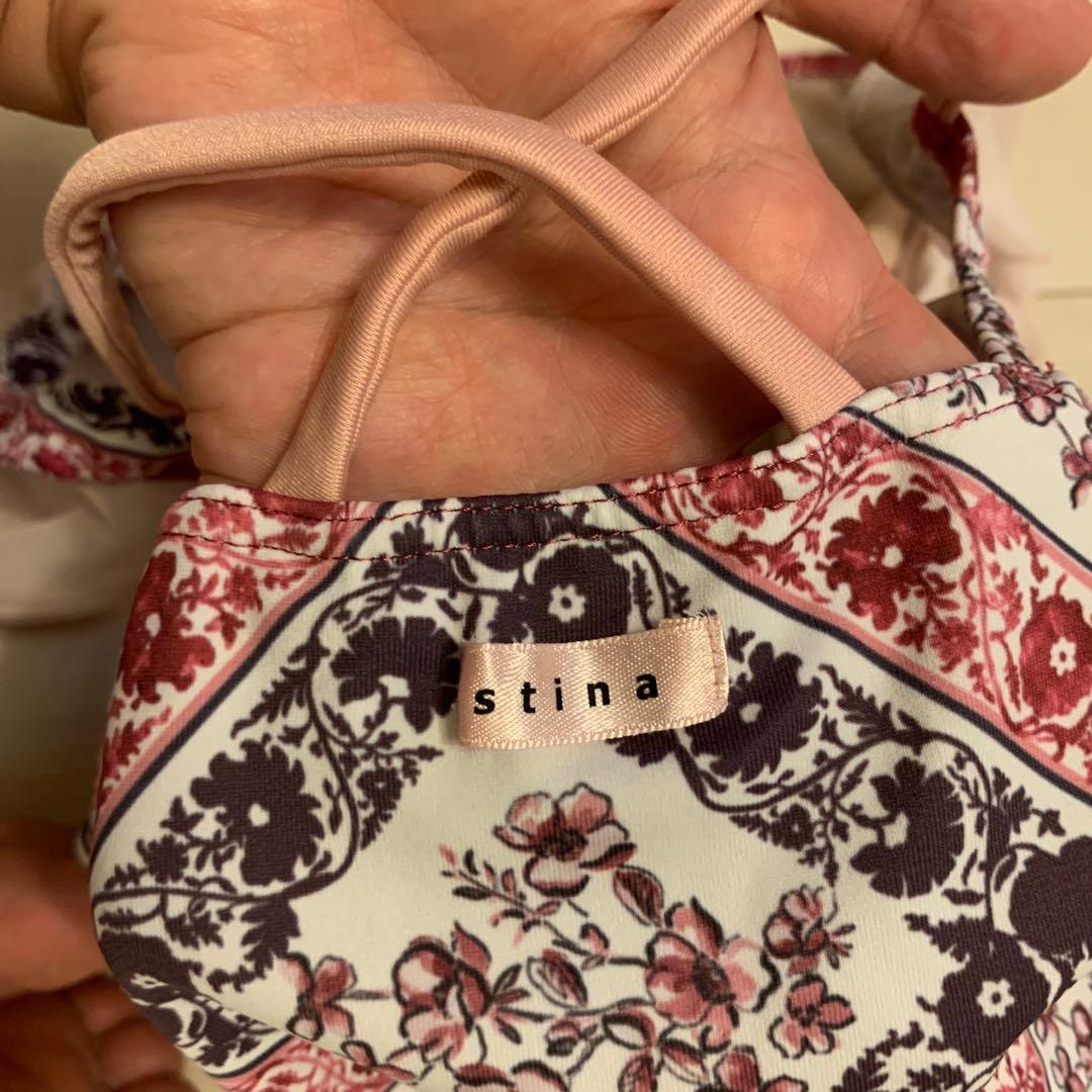 stina スティナ　花柄 バンダナ風レオタード　girl M 140 150