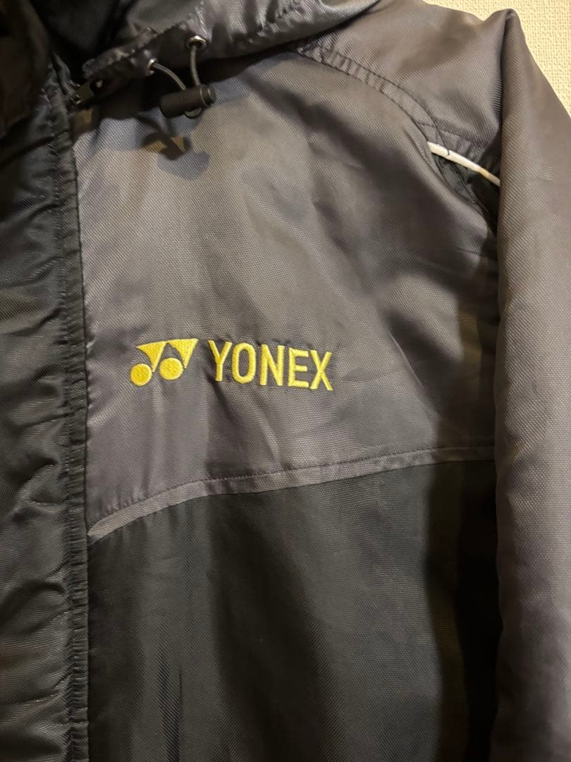 YONEX ベンチコート ロング丈 ヒートカプセル 黒 S フード着脱可