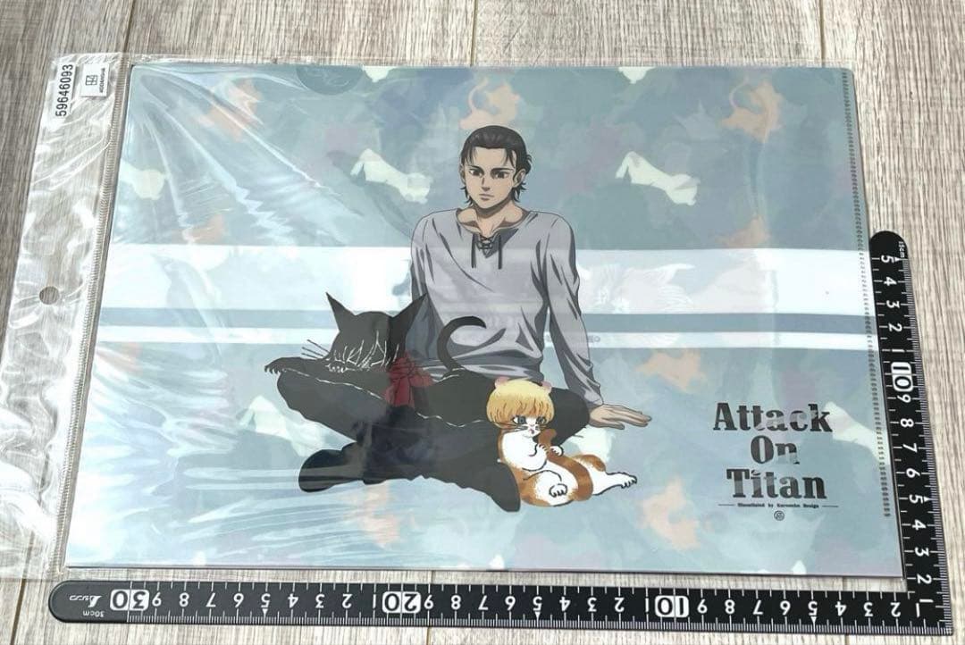 進撃の巨人　黒ねこ意匠　リヴァイ　エレン　3枚セット