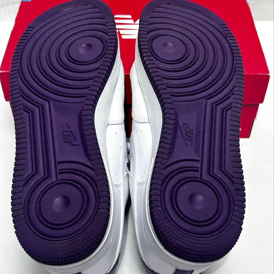 美品 Nike Air Force 1 ホワイト/パープル 31㎝