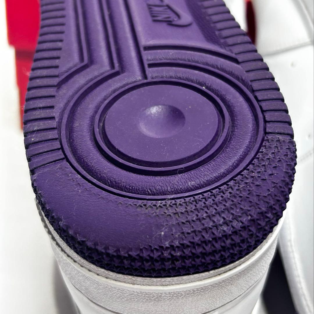 美品 Nike Air Force 1 ホワイト/パープル 31㎝