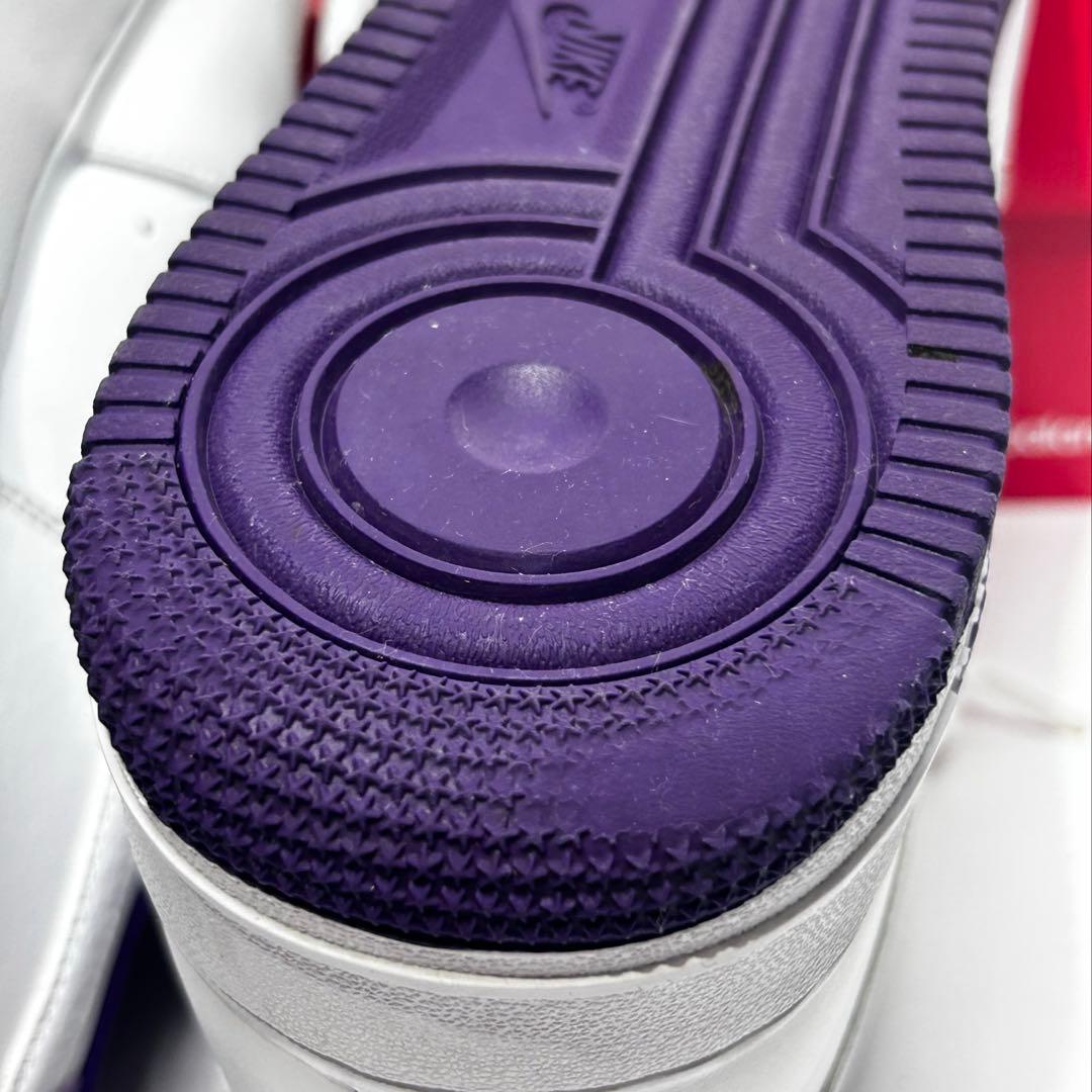 美品 Nike Air Force 1 ホワイト/パープル 31㎝