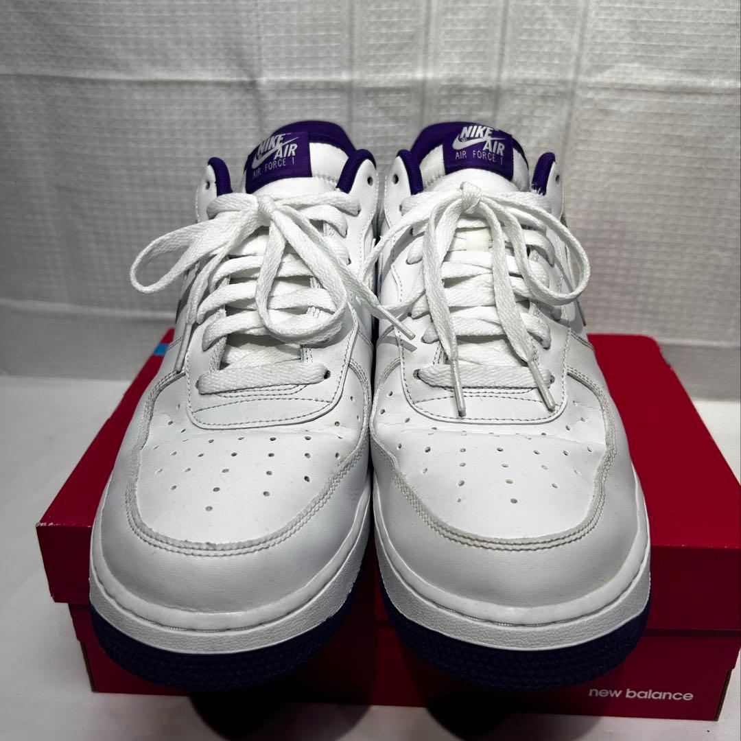 美品 Nike Air Force 1 ホワイト/パープル 31㎝