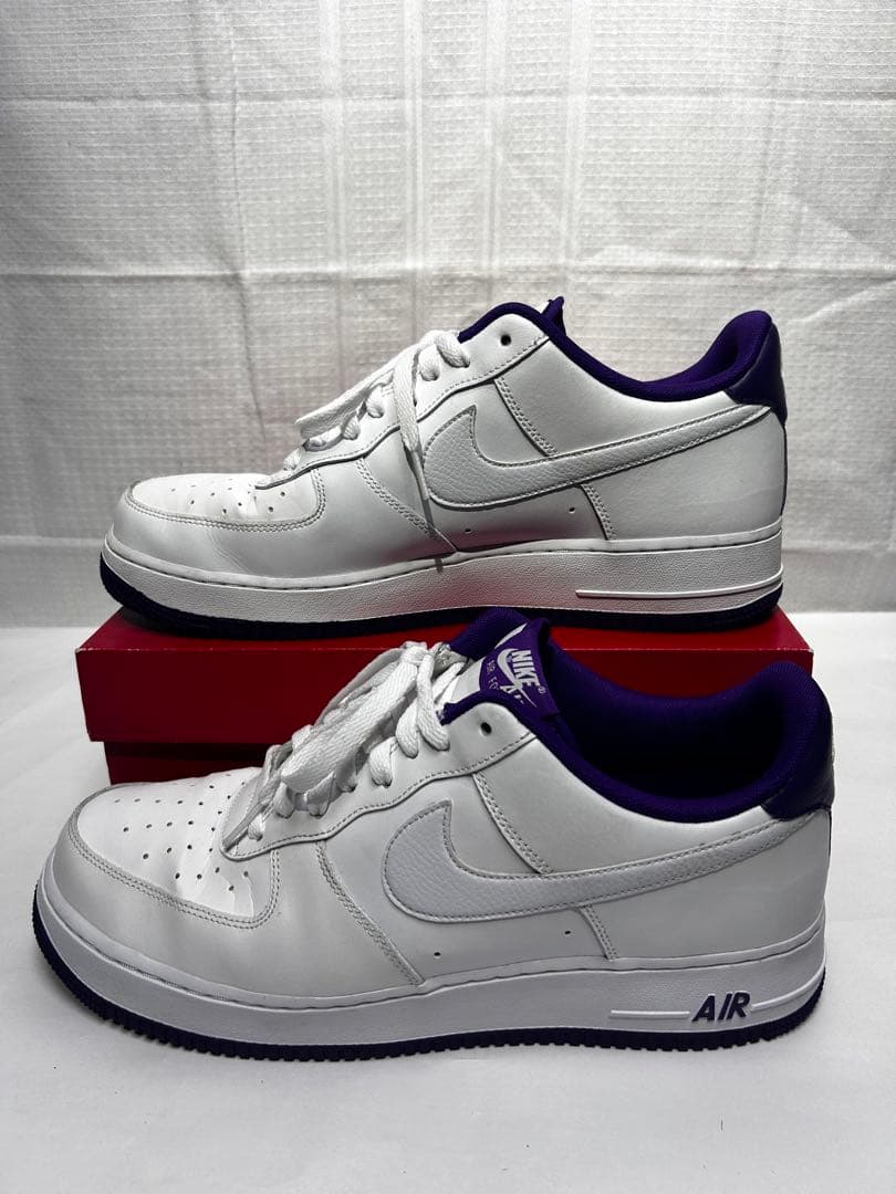美品 Nike Air Force 1 ホワイト/パープル 31㎝