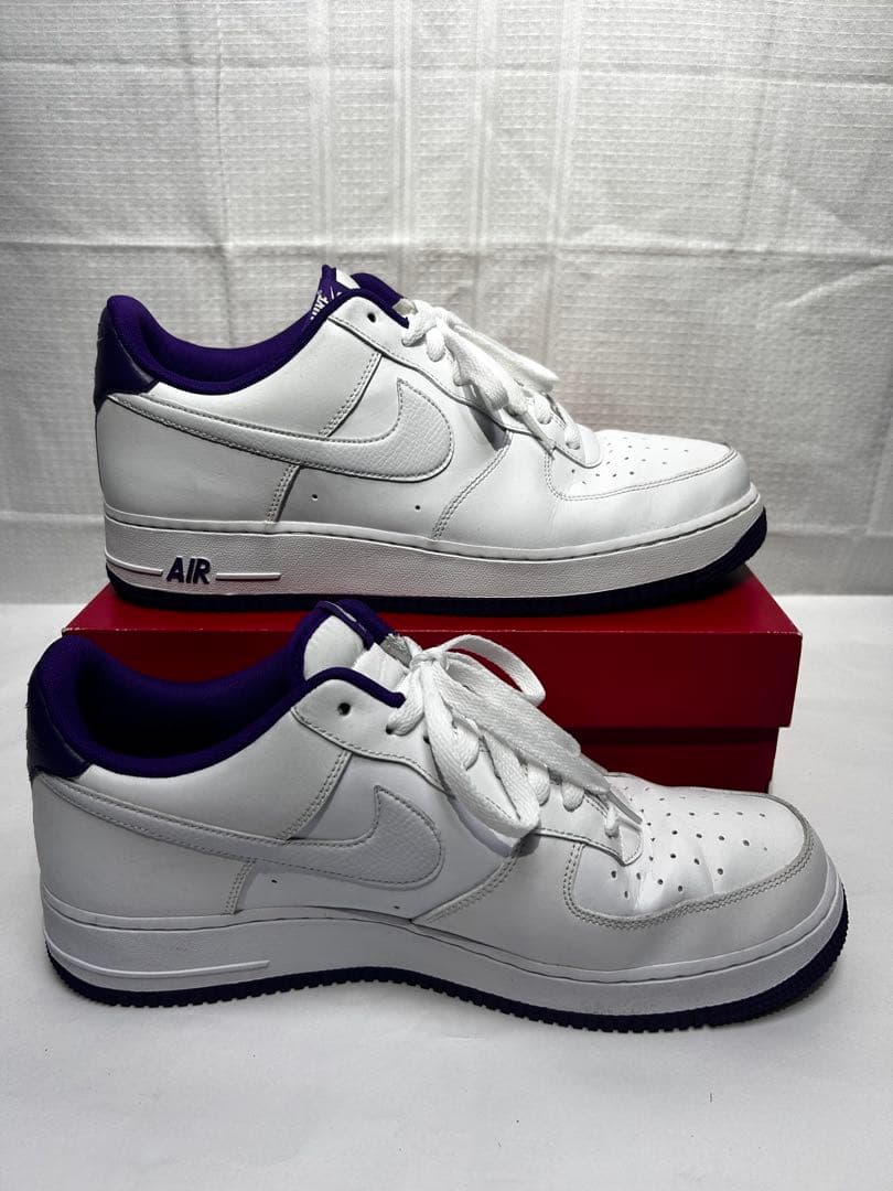 美品 Nike Air Force 1 ホワイト/パープル 31㎝