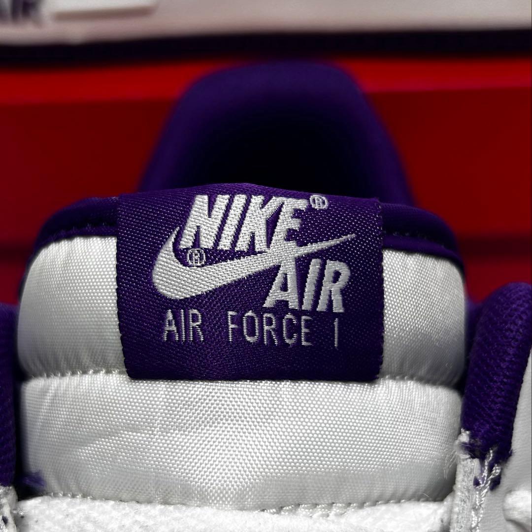 美品 Nike Air Force 1 ホワイト/パープル 31㎝