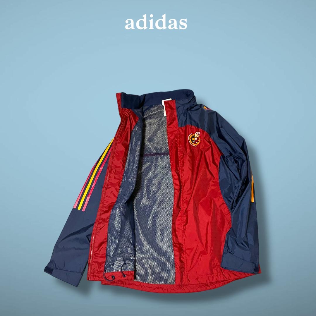 アディダス adidas スペイン代表 ピステ ウィンドブレーカー フード付 L
