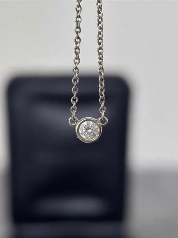 美品 Tiffany & Co. ダイヤモンド付きネックレス