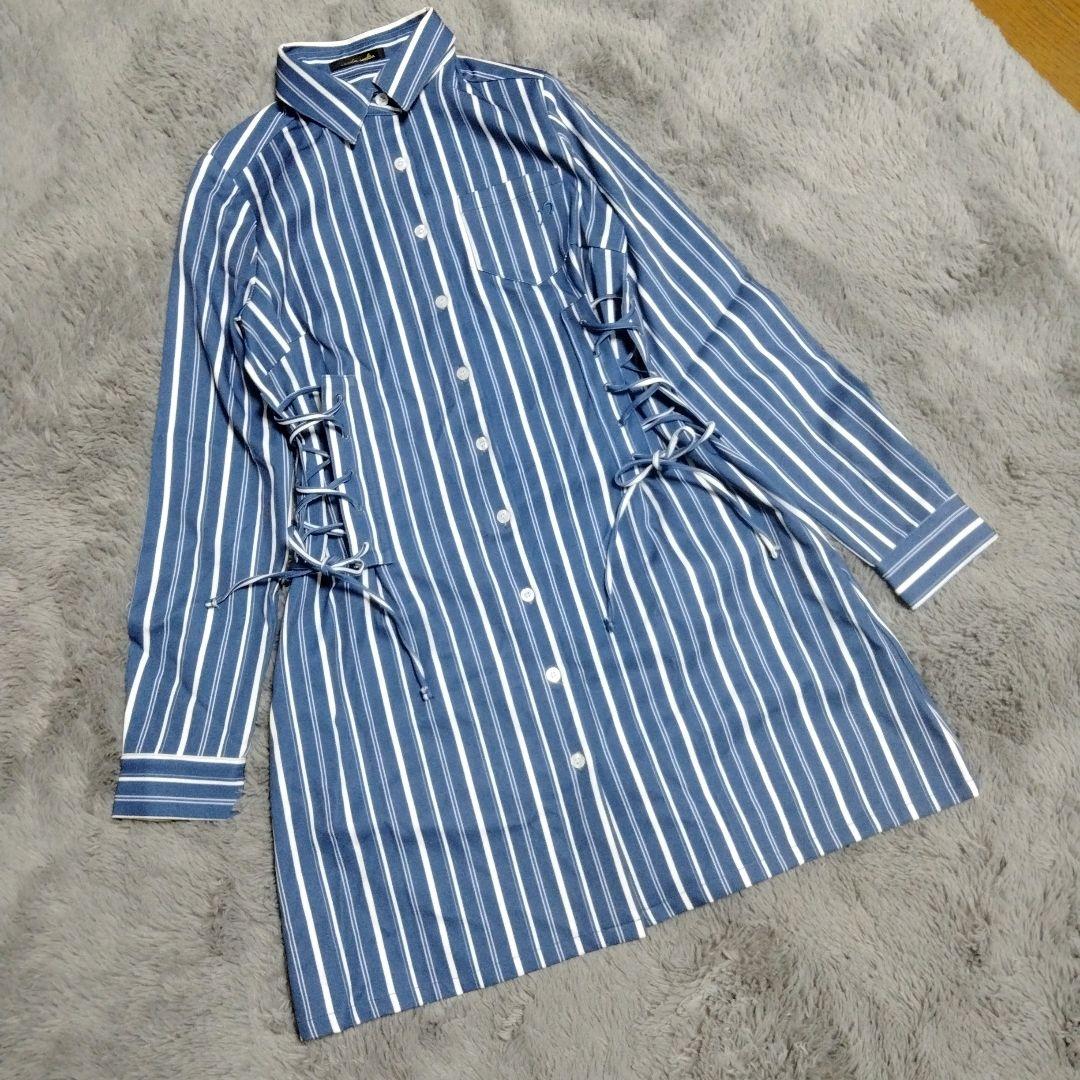 リエンダスエルタ♡編み上げ♡シャツ*ワンピース♡S ゴルフ/ スポーツ/テニス