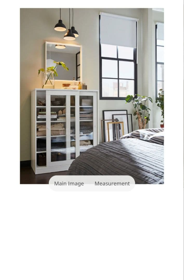 IKEA SYVDE cabinet with glass doors ②