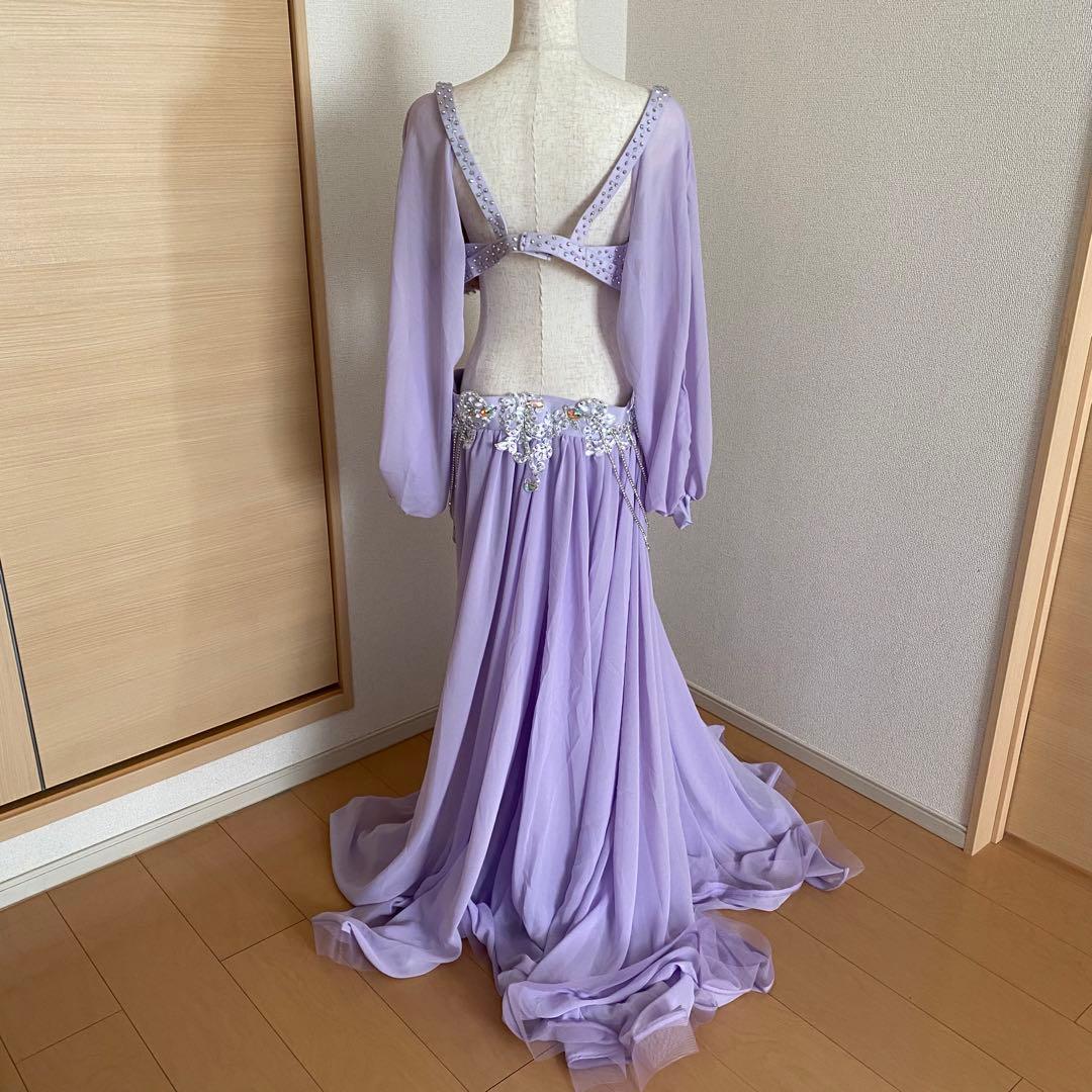 最大値引き！　袖あり　ベリーダンス　パープル　XXL