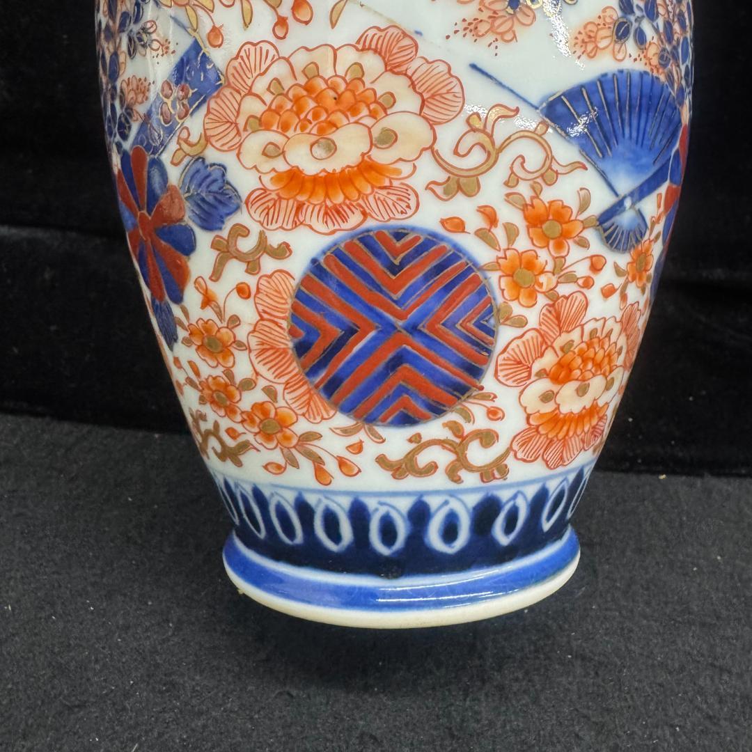 希少‼　香蘭社　明治　オールド 赤絵錦　金欄手　花瓶　壺　時代物