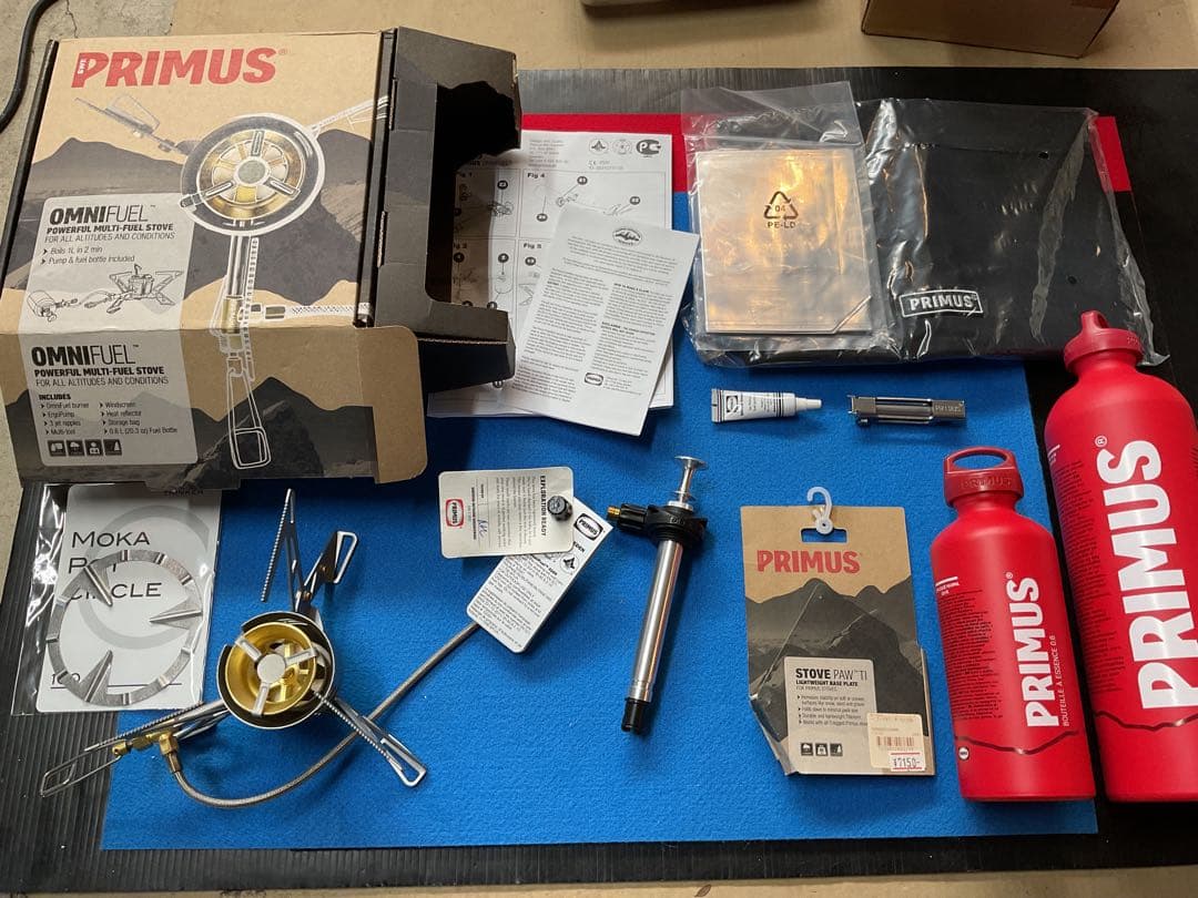 PRIMUS OMNI FUELマルチ燃料ストーブ新品未使用未点火付属品多数付き