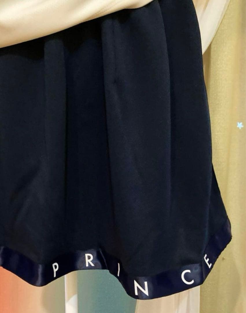No.809 Prince 大きめロゴのStylishスコート★NAVY★新品