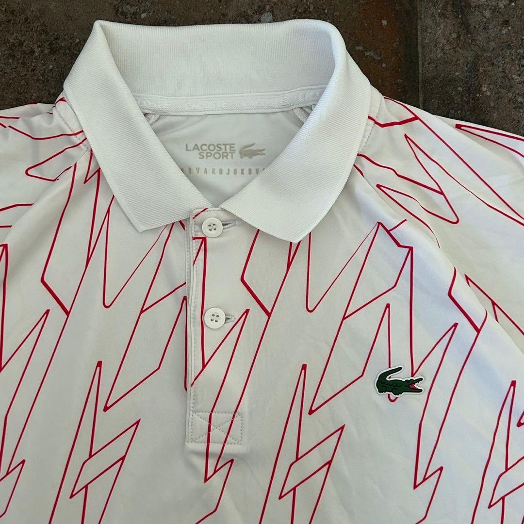 LACOSTEノバク・ジョコビッチウルトラドライ仕様ライングラフィックポロシャツ