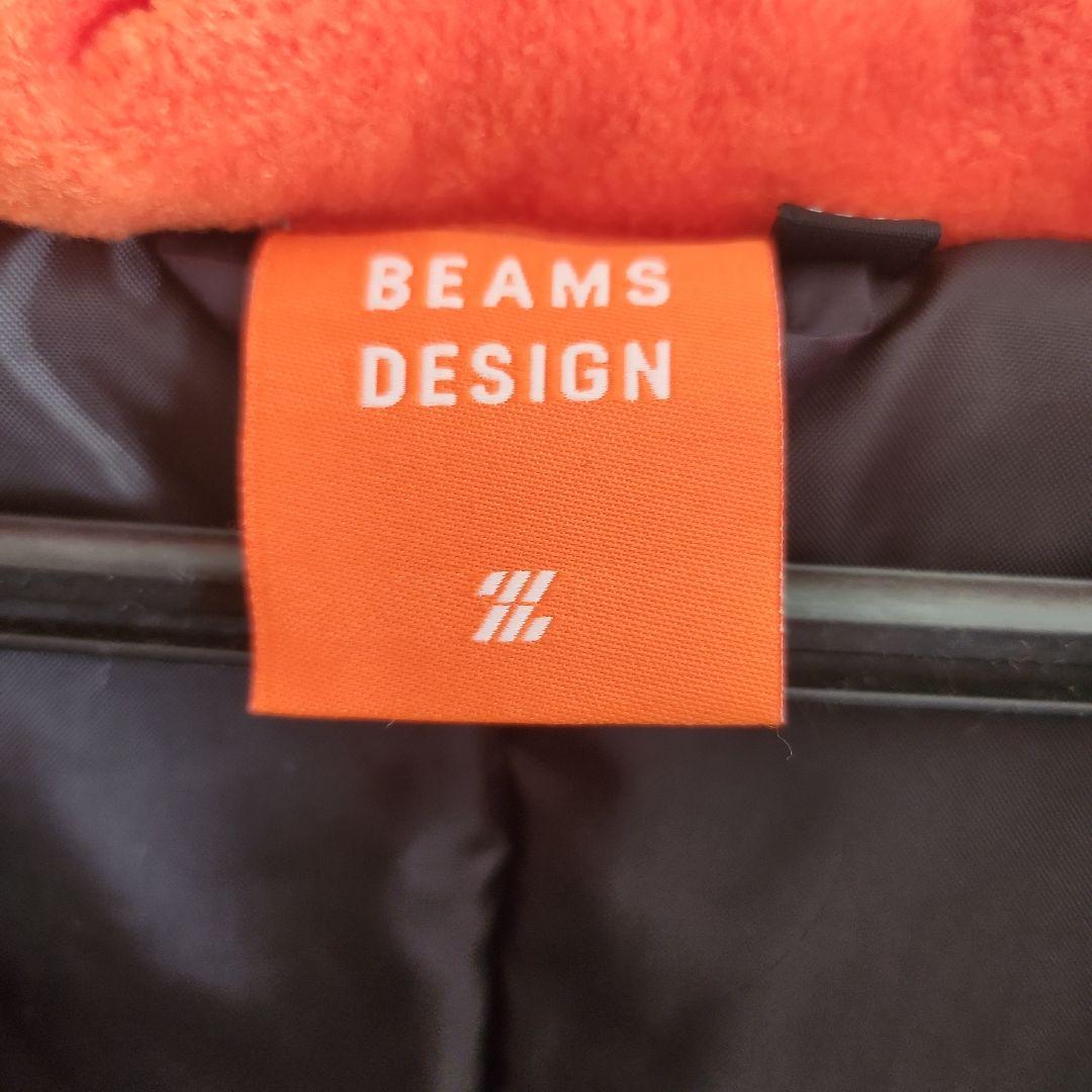 BEAMS DESIGN ベンチコート ブラック/オレンジ