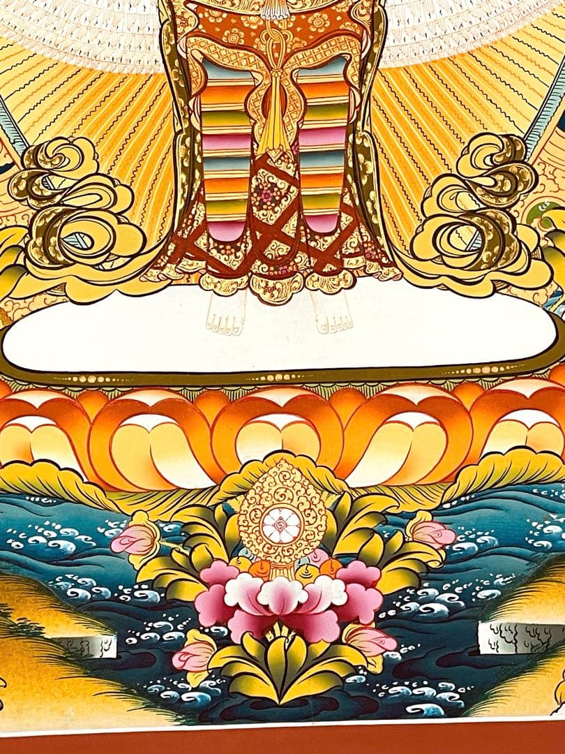 本金使用 チベット密教 十一面観音 千手観音 曼陀羅 手描き 至宝 レア 新品