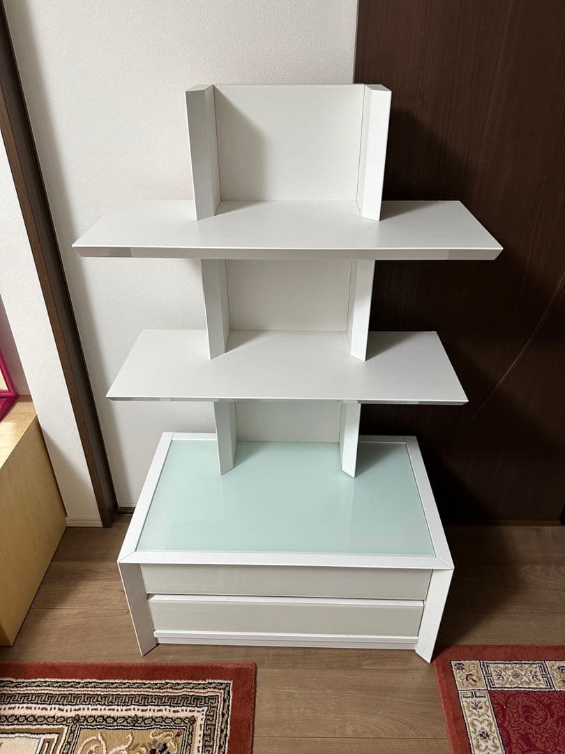 送料無料【未使用】 シェルフキャビネット　ホワイト