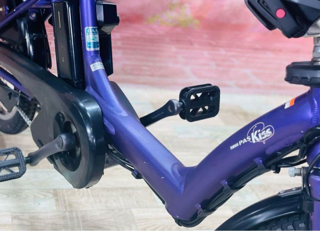 K2395 電動自転車ヤマハ パスキス 子供乗せ 20インチ 送料無料 パープル
