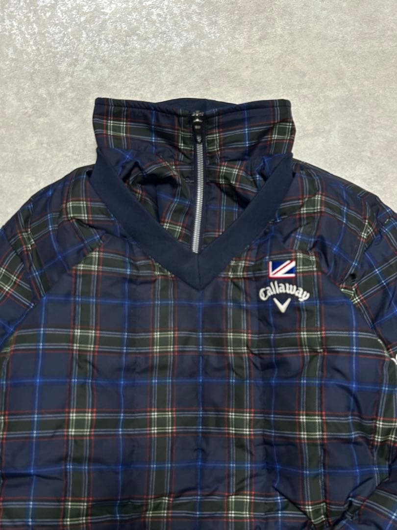 極美品 Callaway 4way チェック ダウンジャケット L メンズ
