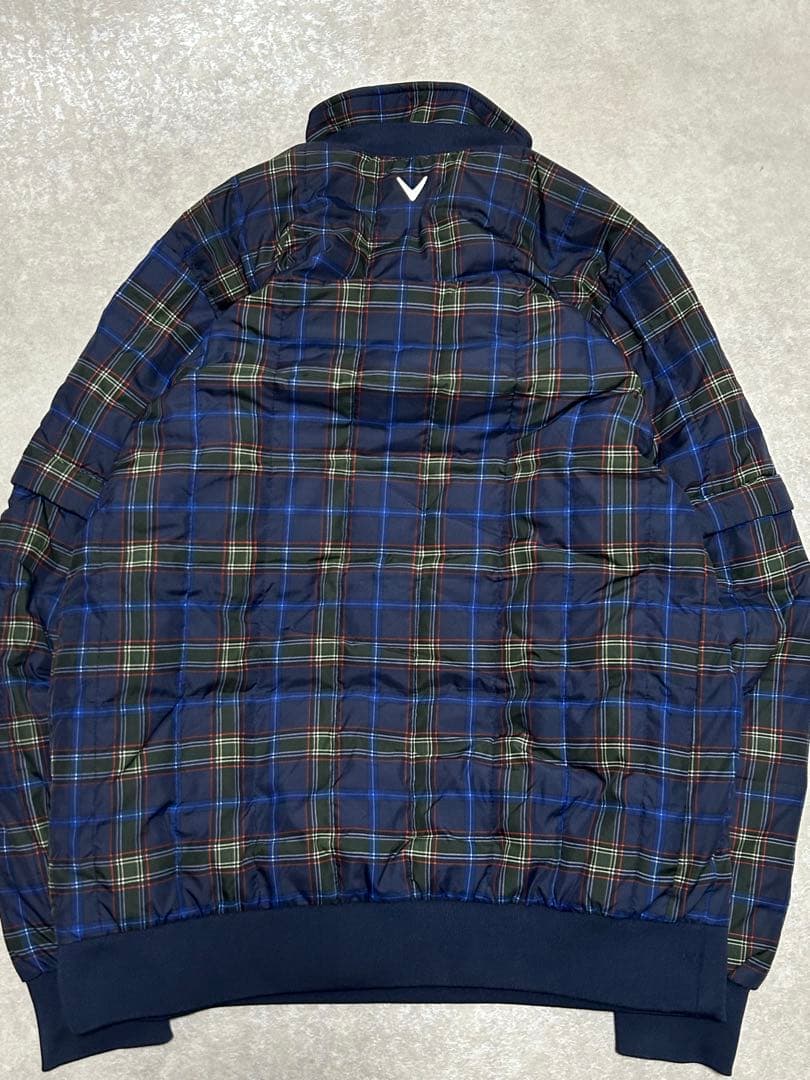極美品 Callaway 4way チェック ダウンジャケット L メンズ
