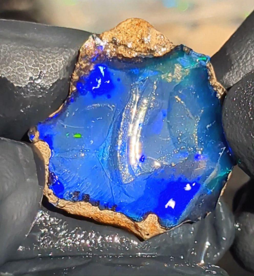 【20ct】エチオピア　オパール　原石　天然石　鉱物　標本　鉱石　ブルー