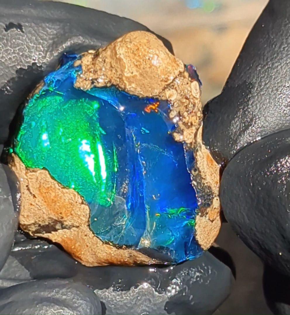 【20ct】エチオピア　オパール　原石　天然石　鉱物　標本　鉱石　ブルー