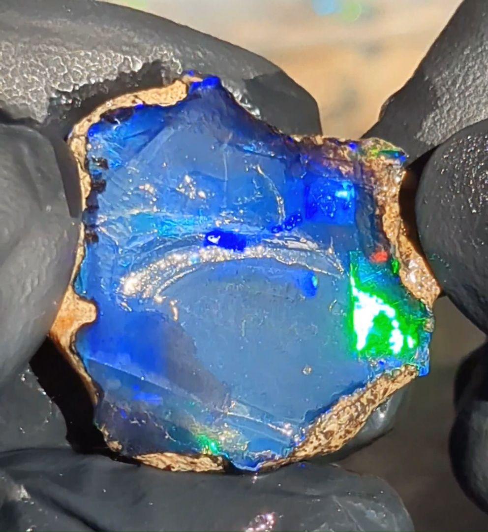 【20ct】エチオピア　オパール　原石　天然石　鉱物　標本　鉱石　ブルー