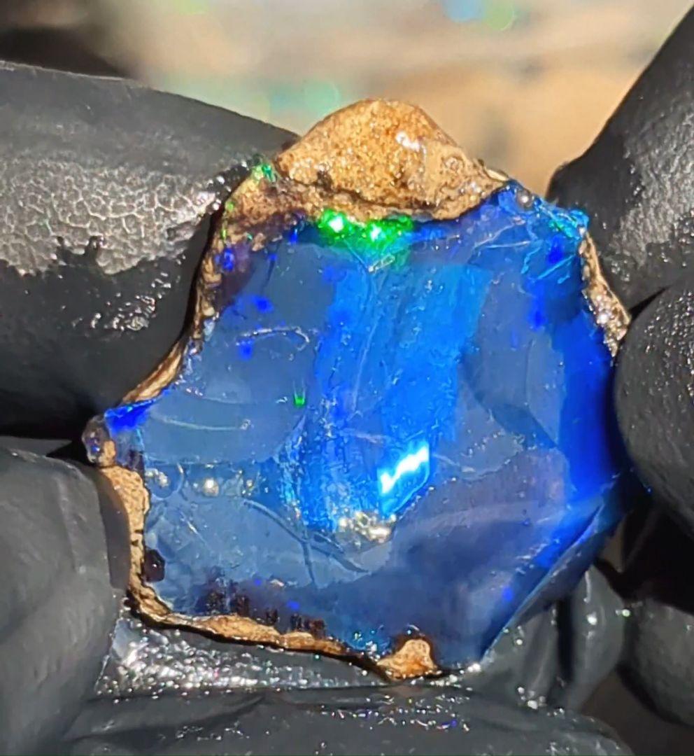 【20ct】エチオピア　オパール　原石　天然石　鉱物　標本　鉱石　ブルー