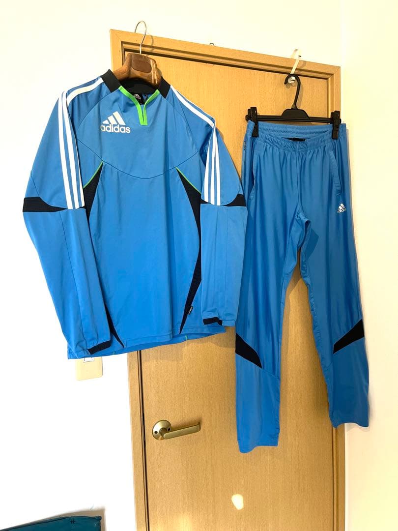 ☆adidasアディダス☆サッカートレーニングトップパンツ上下Mセットアップ
