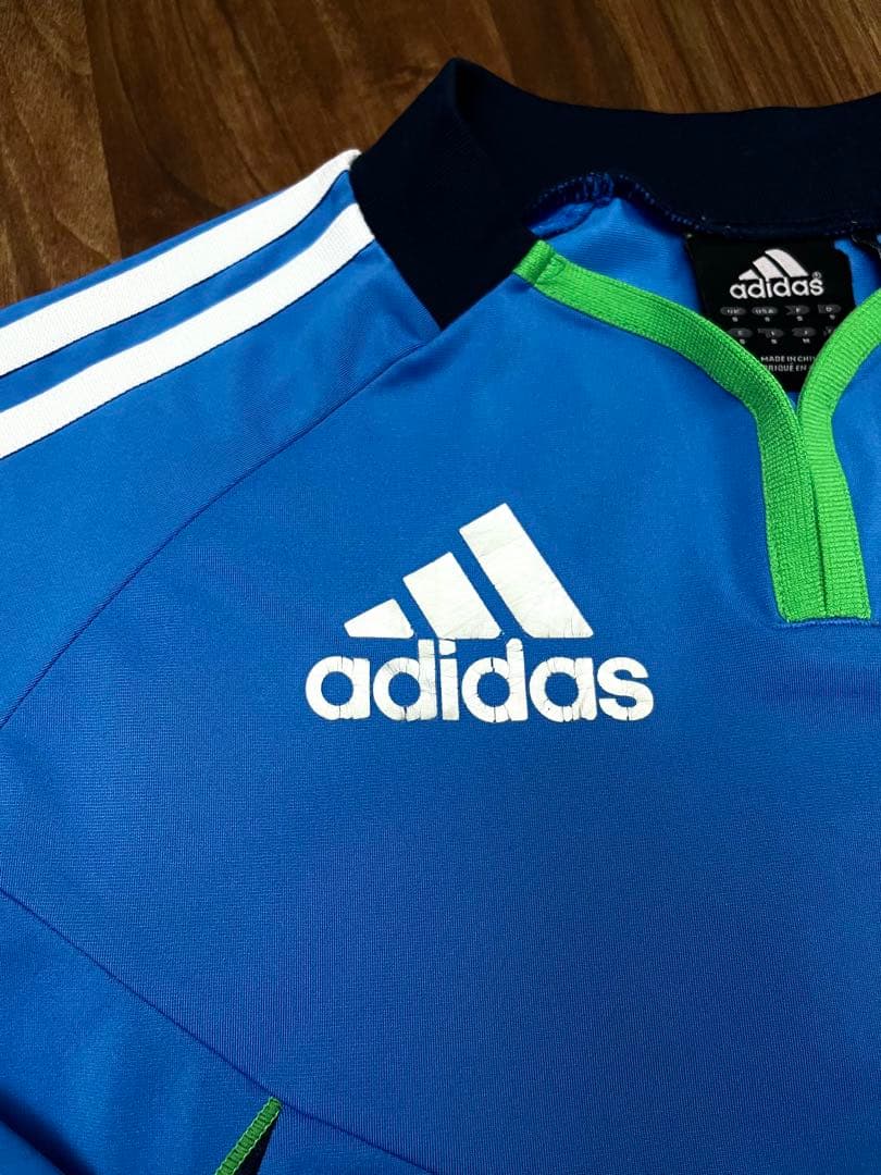☆adidasアディダス☆サッカートレーニングトップパンツ上下Mセットアップ